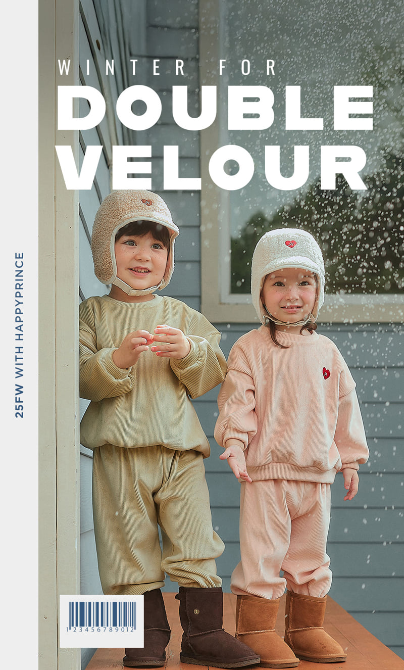 Kids Clara - Korean Baby Fashion - #babyoutfit - Gloy Double Velour Set