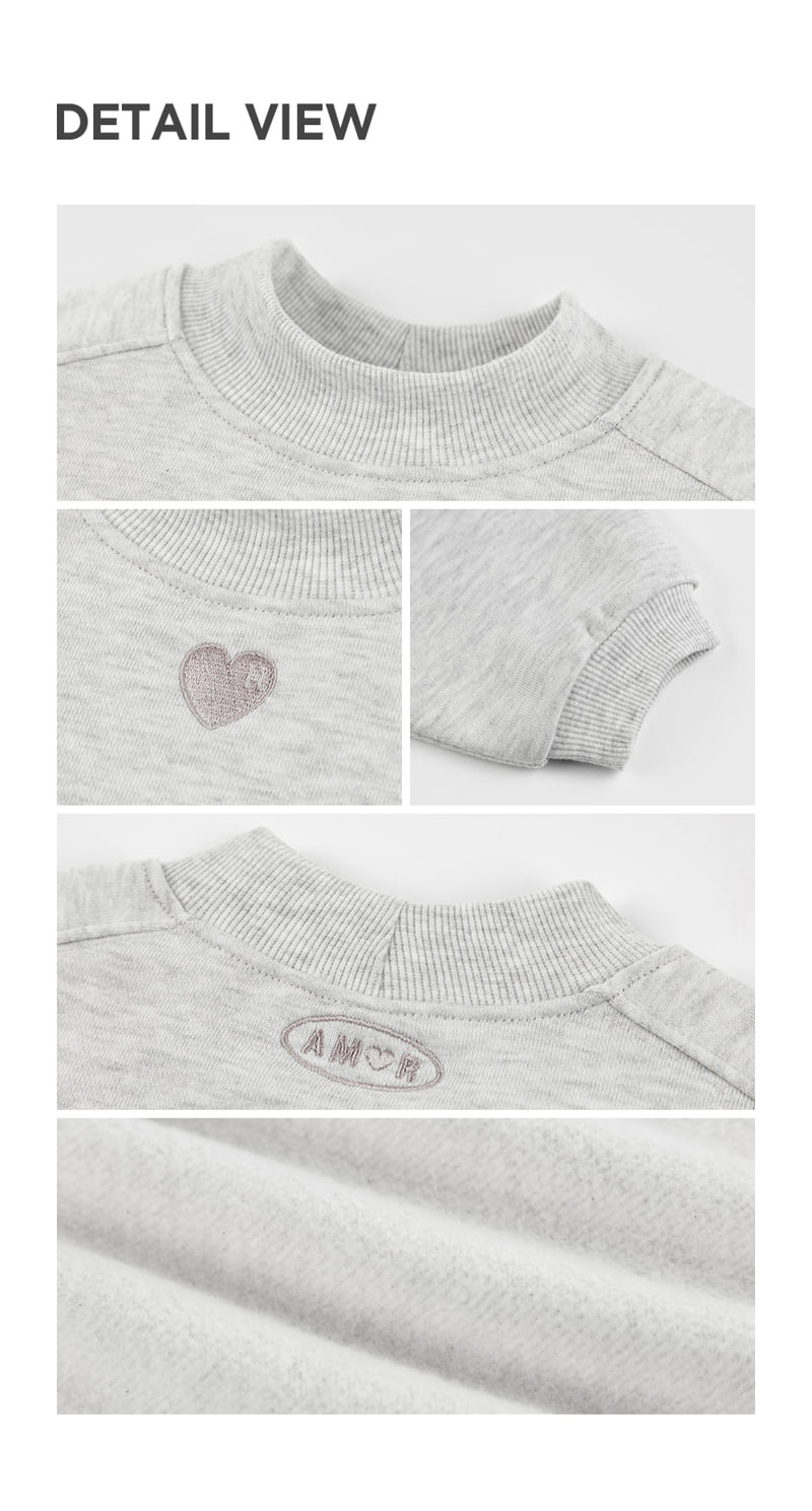 Kids Clara - Korean Baby Fashion - #babyoutfit - Omar Mock Neck Brushed Sweatshirt - 9