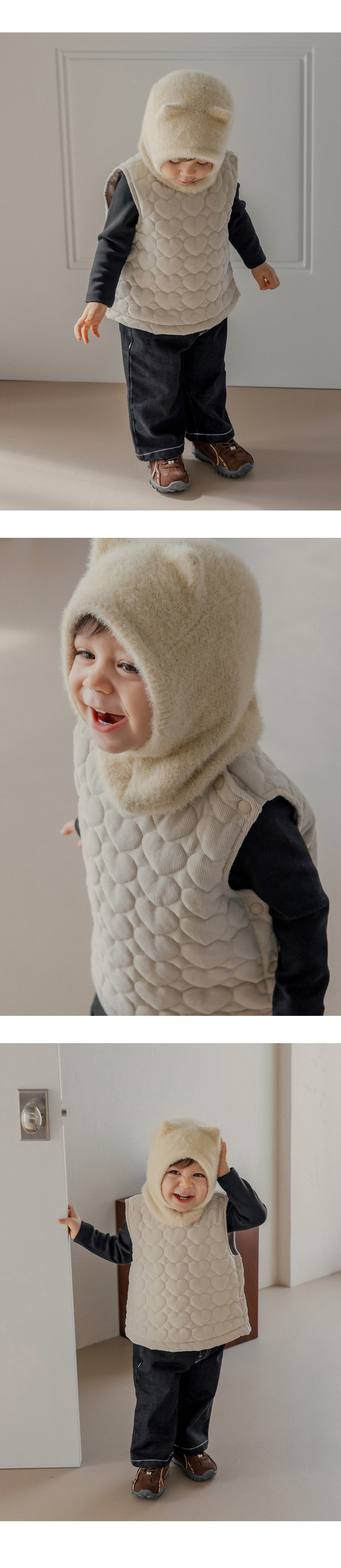 Kids Clara - Korean Baby Fashion - #babyoutfit - Marsh Quilted Baby Vest - 2