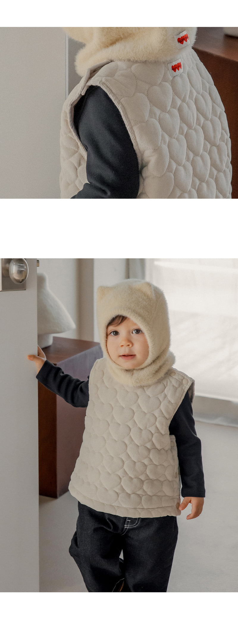 Kids Clara - Korean Baby Fashion - #babyoutfit - Marsh Quilted Baby Vest - 3