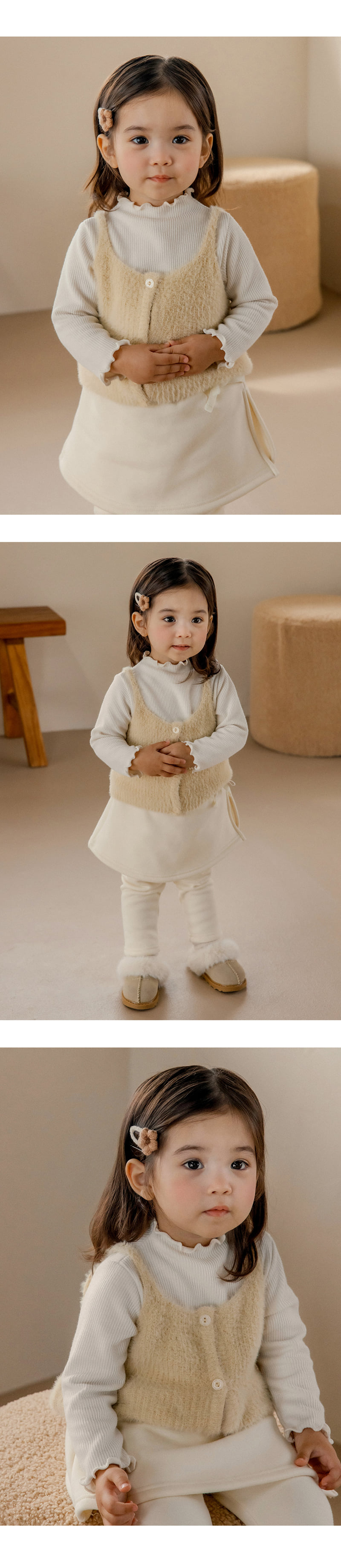 Kids Clara - Korean Baby Fashion - #babyoutfit - Mielo Knit Baby Bustier Set - 5