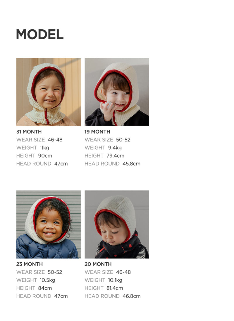 Kids Clara - Korean Baby Fashion - #babywear - Pebble Knit Baby Balaclava - 10