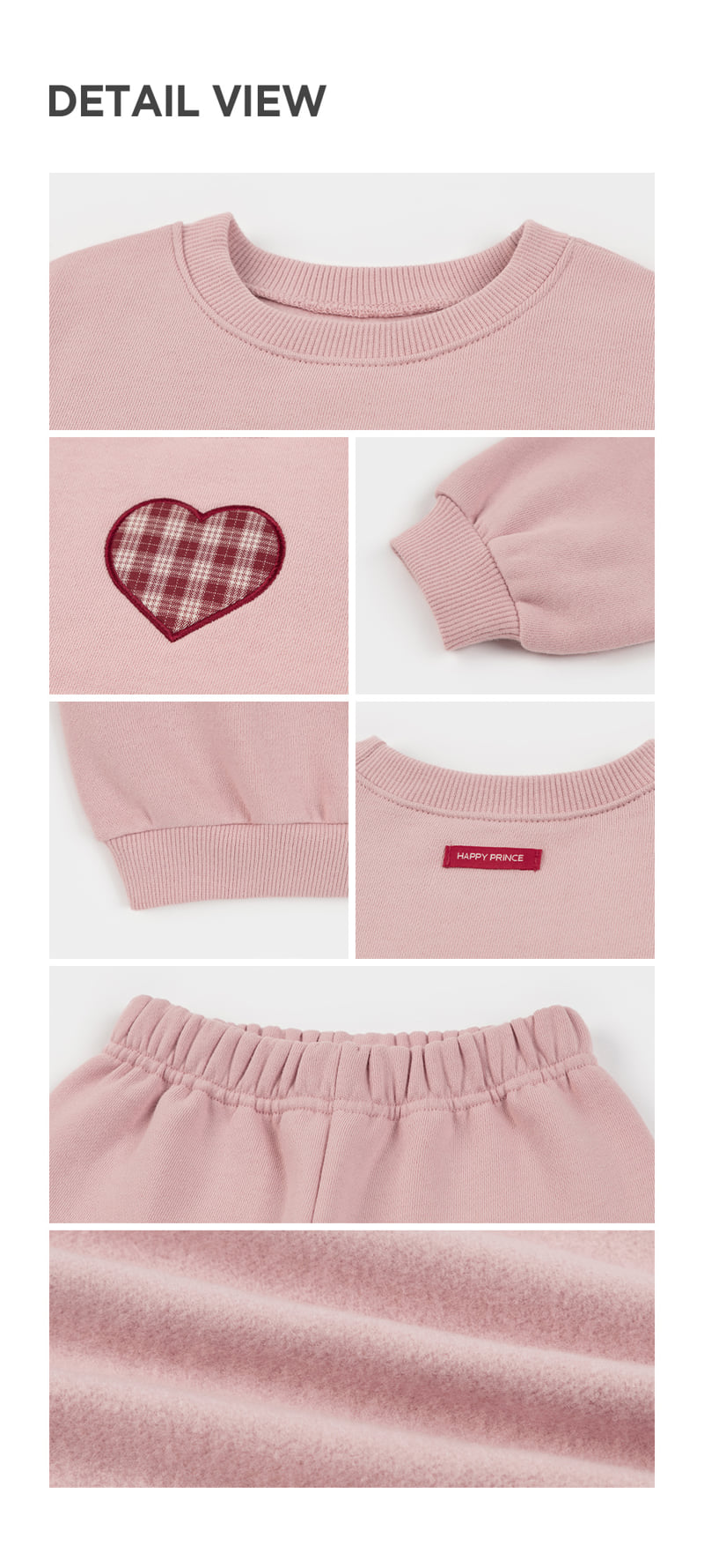 Kids Clara - Korean Baby Fashion - #babywear - Rosie Heart Brushed Set - 5