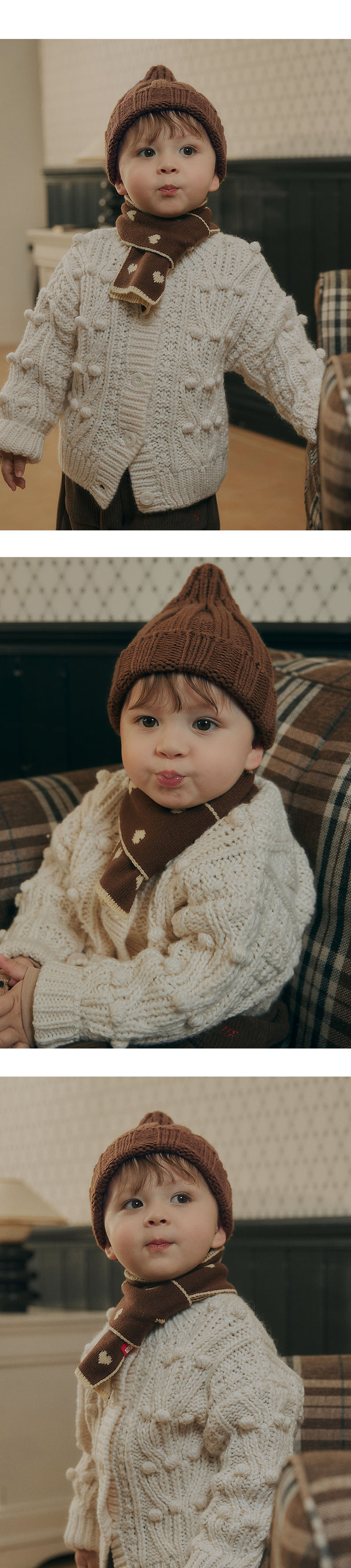 Kids Clara - Korean Baby Fashion - #babyoutfit - Lavi Knit Baby Muffler - 4