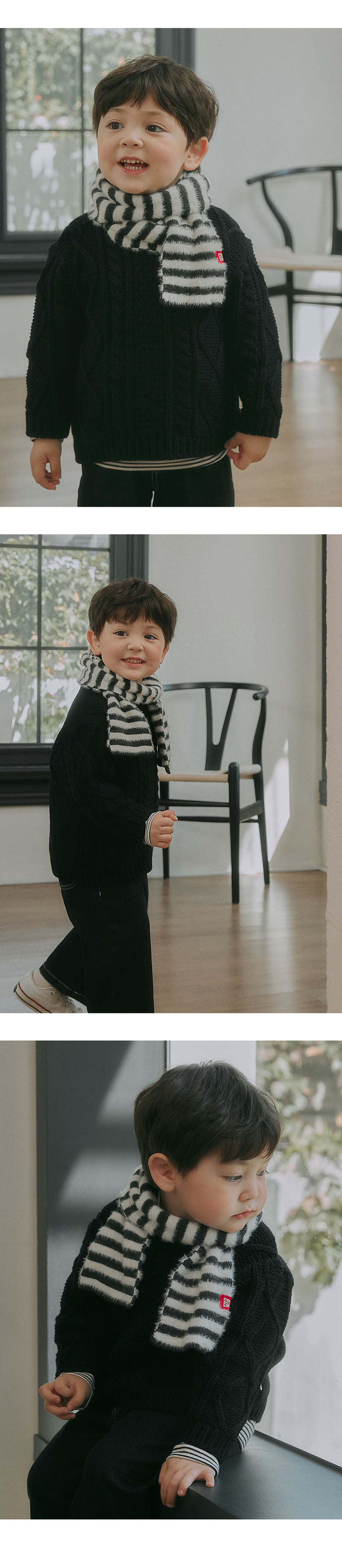 Kids Clara - Korean Baby Fashion - #babywear - Snug Knit Baby Muffler - 2