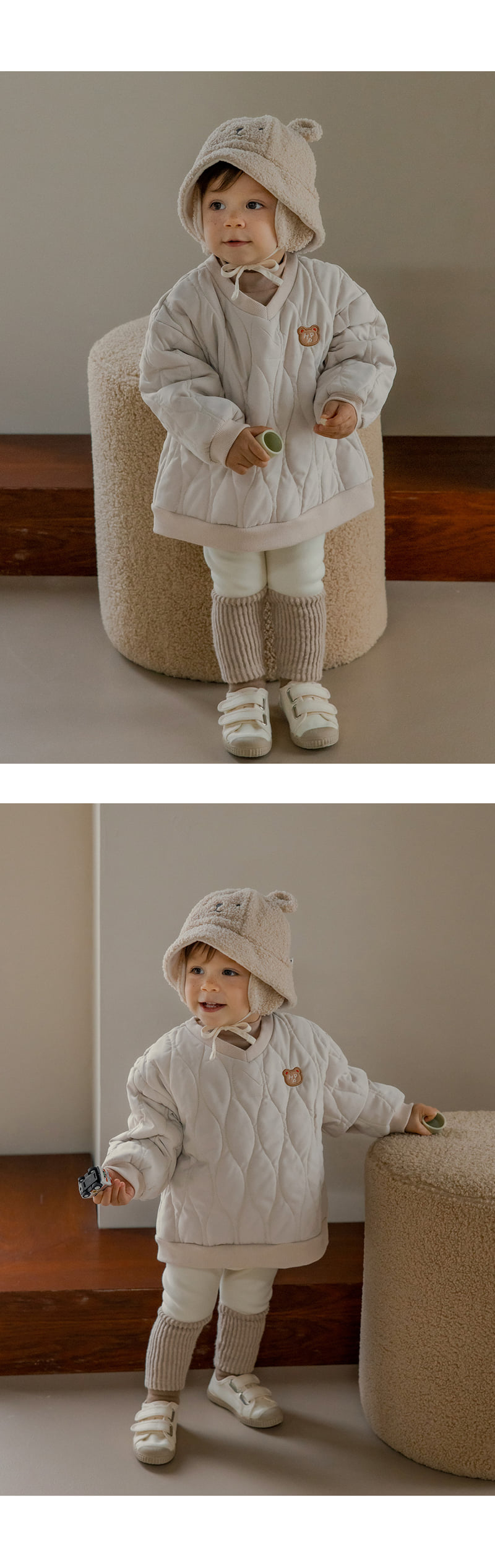 Kids Clara - Korean Baby Fashion - #onlinebabyboutique - Kai Brushed Baby Leggings - 3