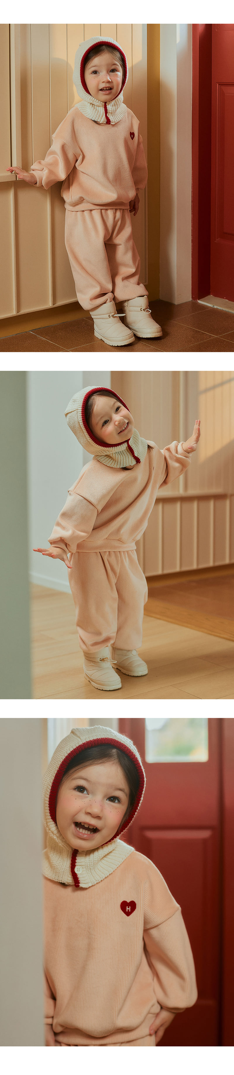 Kids Clara - Korean Baby Fashion - #babywear - Mellow Double Velour Set - 4