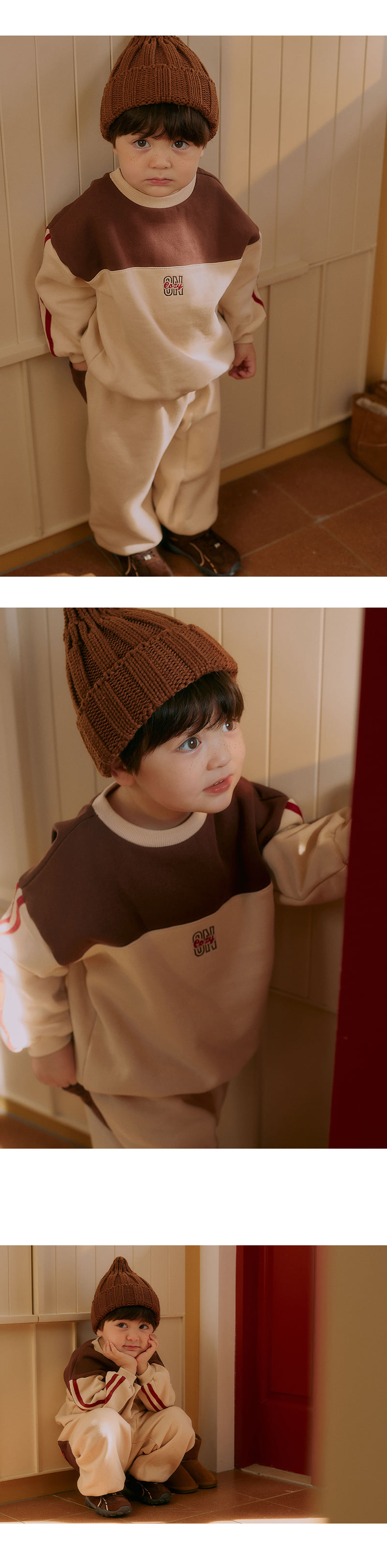 Kids Clara - Korean Baby Fashion - #onlinebabyboutique - Toff Track Brushed Set - 2