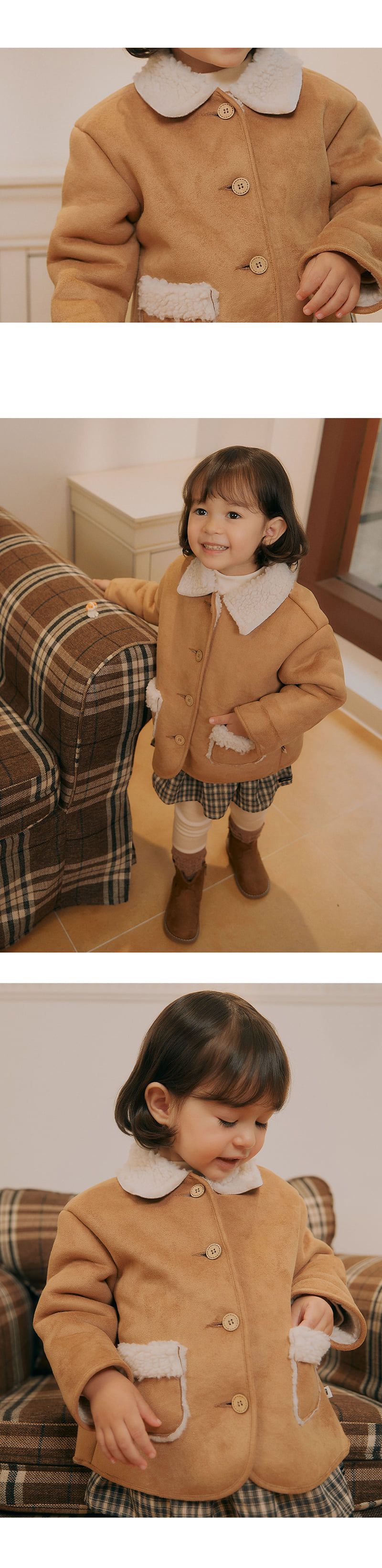 Kids Clara - Korean Baby Fashion - #onlinebabyboutique - Benny Baby Shearling Jacket - 3
