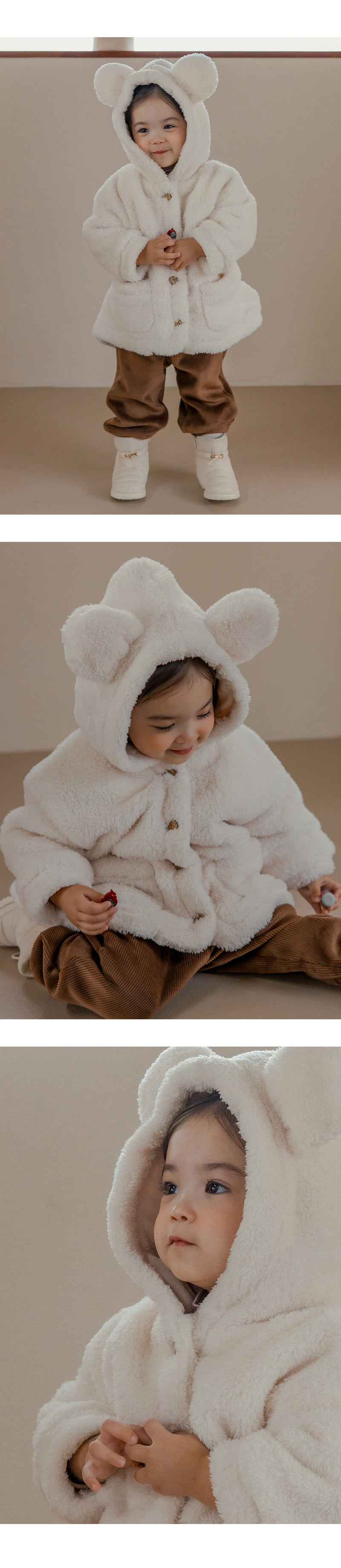 Kids Clara - Korean Baby Fashion - #onlinebabyboutique - Earby Fleece Hoodie Baby Jacket - 2