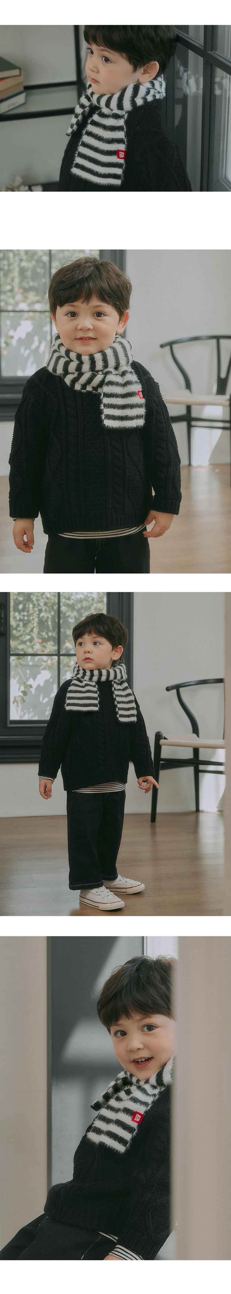 Kids Clara - Korean Baby Fashion - #onlinebabyboutique - Snug Knit Baby Muffler - 3