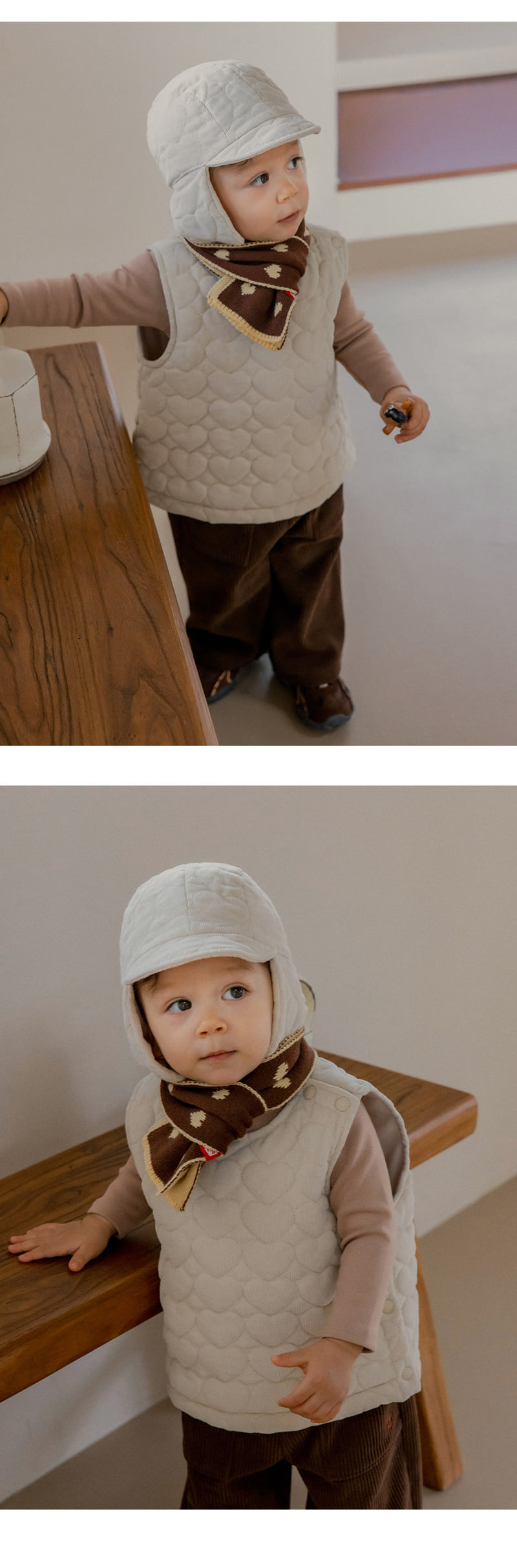 Kids Clara - Korean Baby Fashion - #onlinebabyboutique - Marsh Quilted Baby Vest - 5