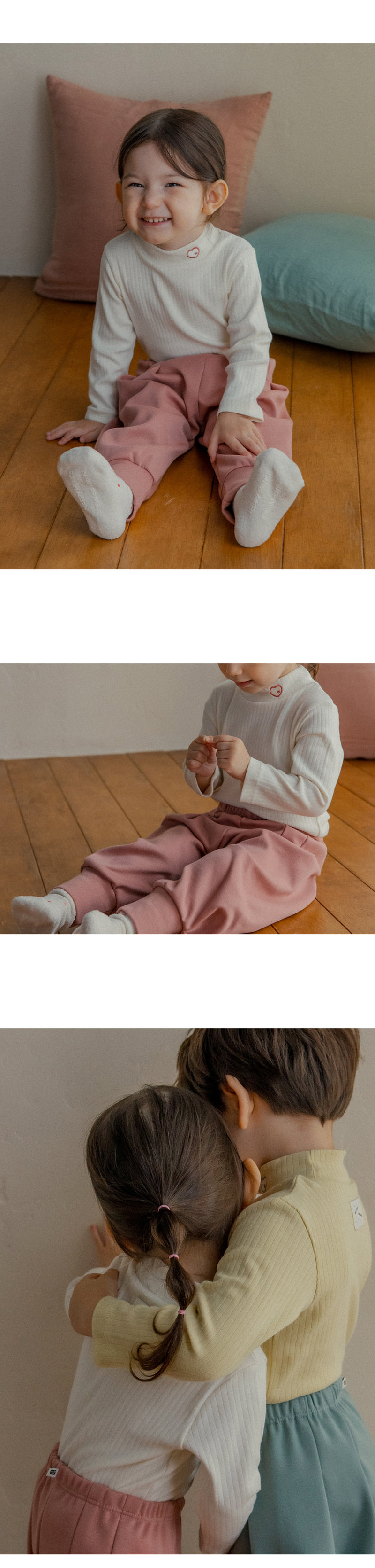 Kids Clara - Korean Baby Fashion - #onlinebabyshop - Tender Mock Neck Easywear - 3