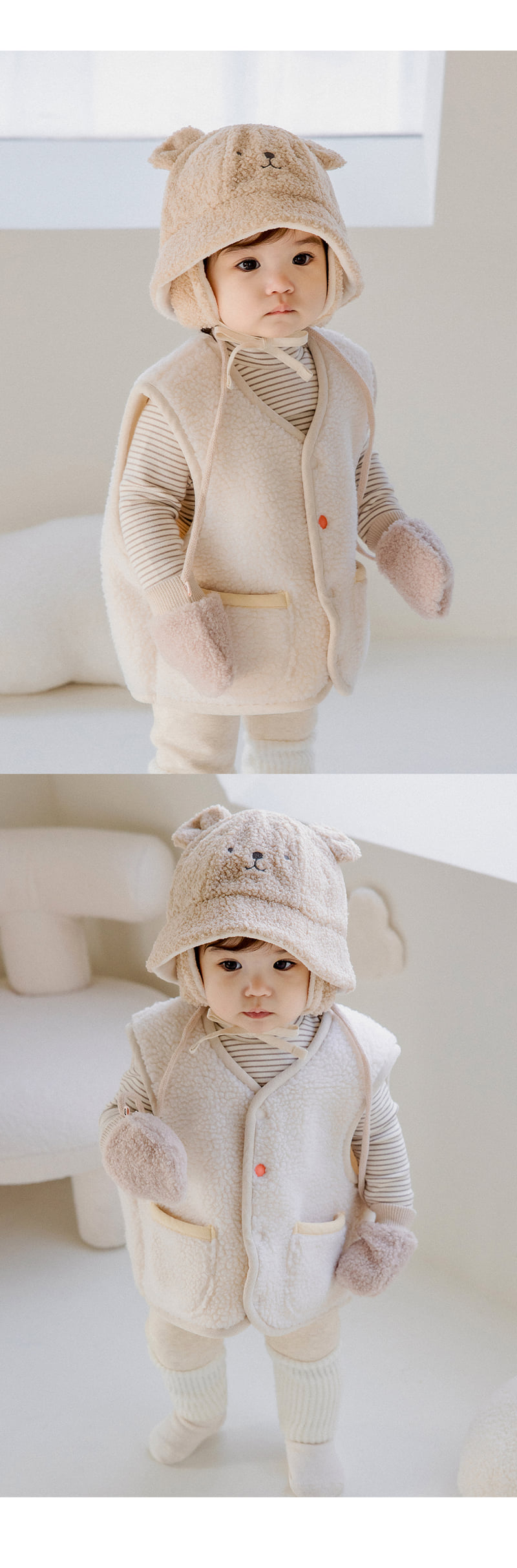 Kids Clara - Korean Baby Fashion - #onlinebabyshop - Estelle Winter Baby Bucket Hat - 2