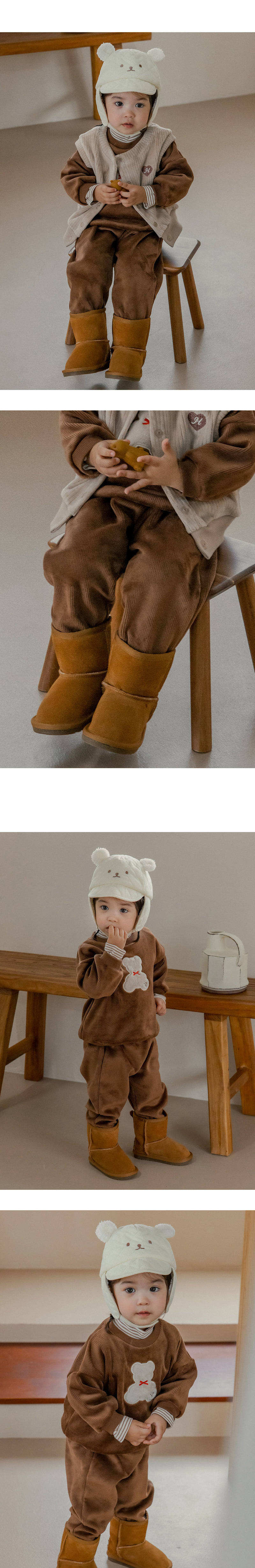 Kids Clara - Korean Baby Fashion - #onlinebabyshop - Regina Double Velour Jogger Pants - 6