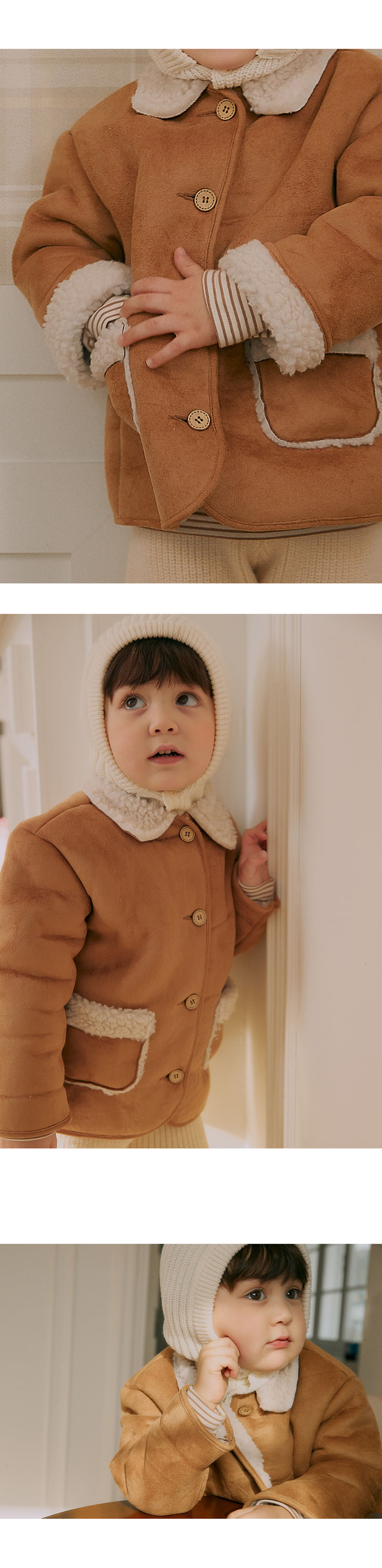 Kids Clara - Korean Baby Fashion - #onlinebabyboutique - Benny Baby Shearling Jacket - 4