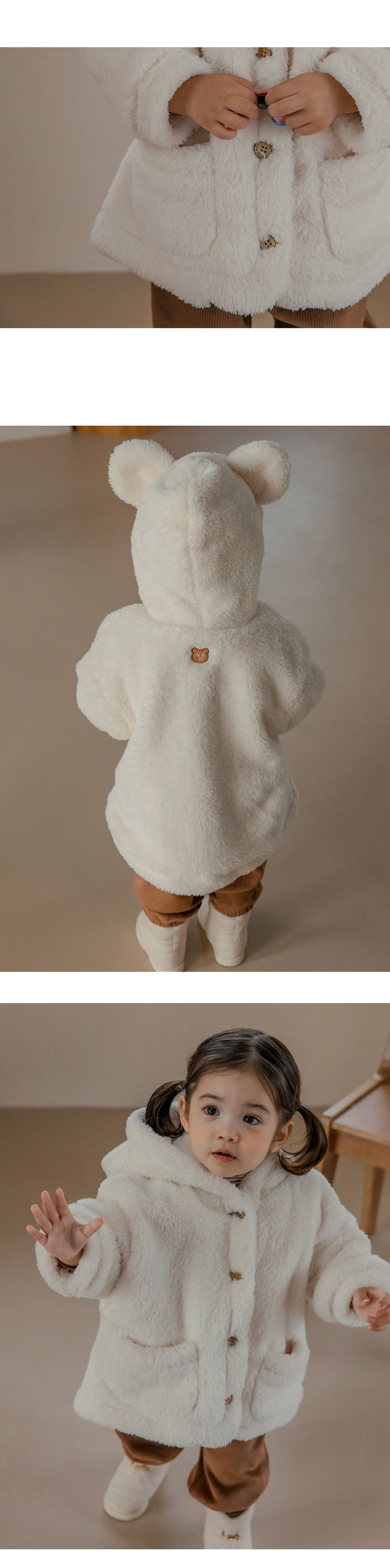 Kids Clara - Korean Baby Fashion - #onlinebabyshop - Earby Fleece Hoodie Baby Jacket - 3