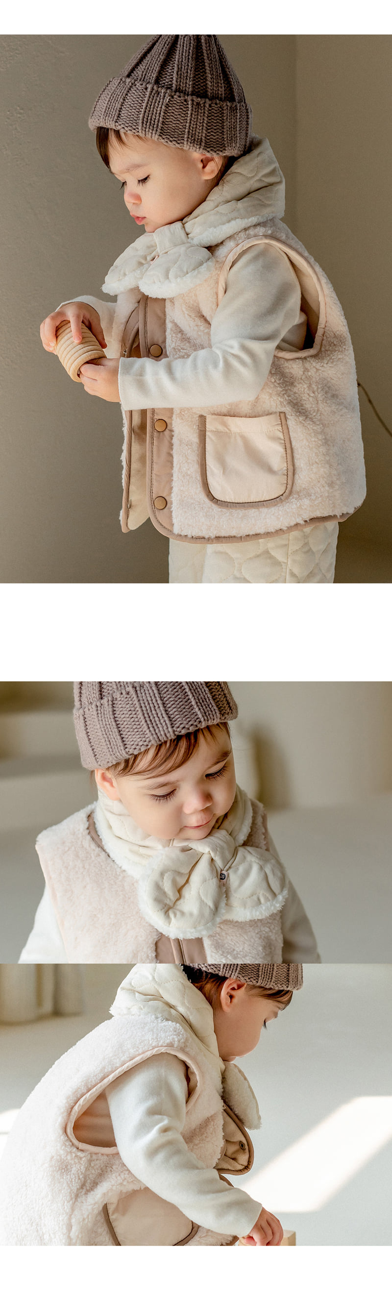 Kids Clara - Korean Baby Fashion - #onlinebabyshop - Elise Snow Baby Neck Warmer - 2