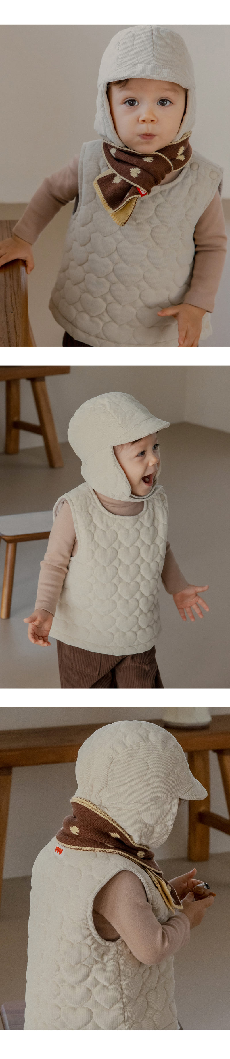 Kids Clara - Korean Baby Fashion - #onlinebabyshop - Marsh Quilted Winter Baby Hat - 3