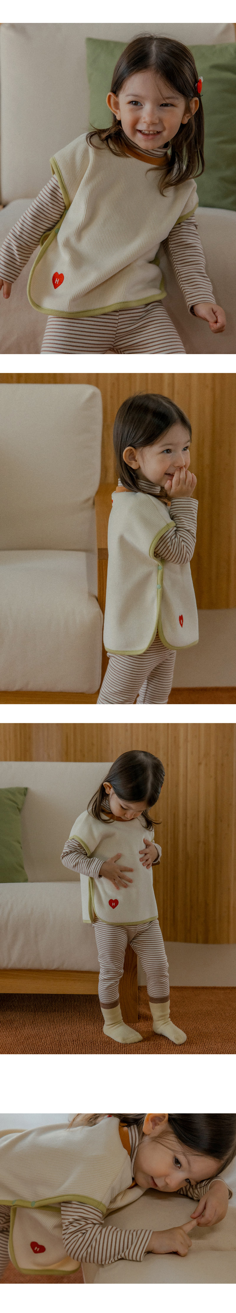 Kids Clara - Korean Baby Fashion - #smilingbaby - Eli Double Velour Tunic Vest - 5