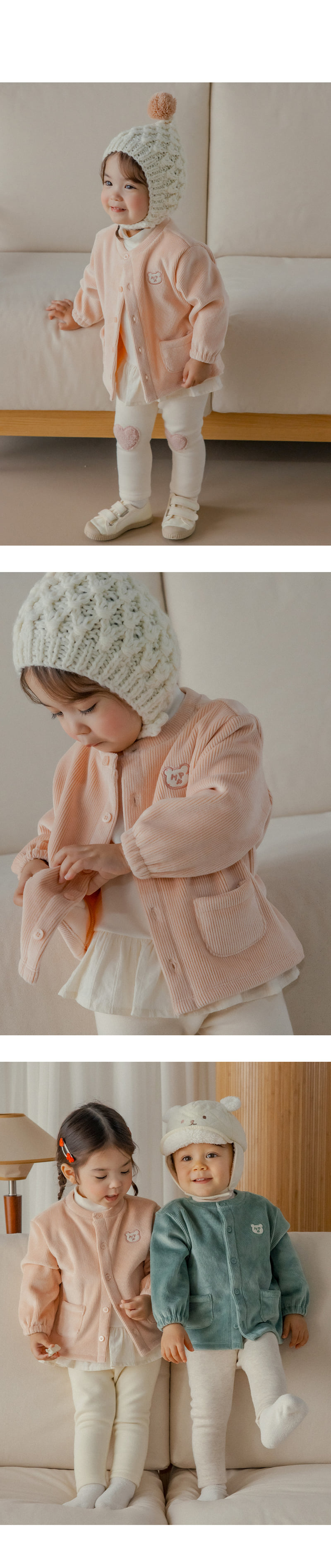 Kids Clara - Korean Baby Fashion - #smilingbaby - Hug Double Velour Baby Cardigan - 7