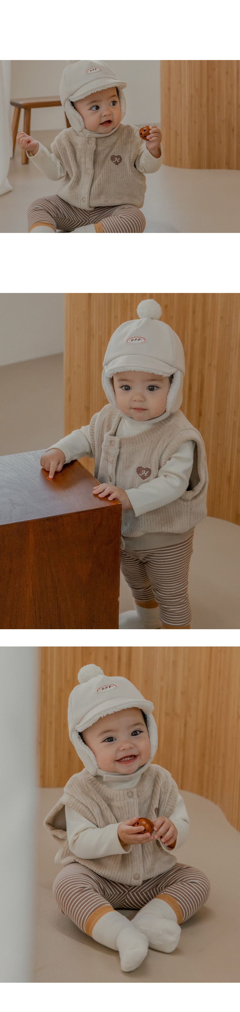 Kids Clara - Korean Baby Fashion - #smilingbaby - Bubbly Double Velour Vest - 6