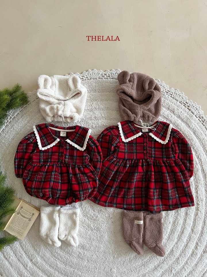 Lala - Korean Baby Fashion - #babyboutiqueclothing - Sweet Check One-piece - 5