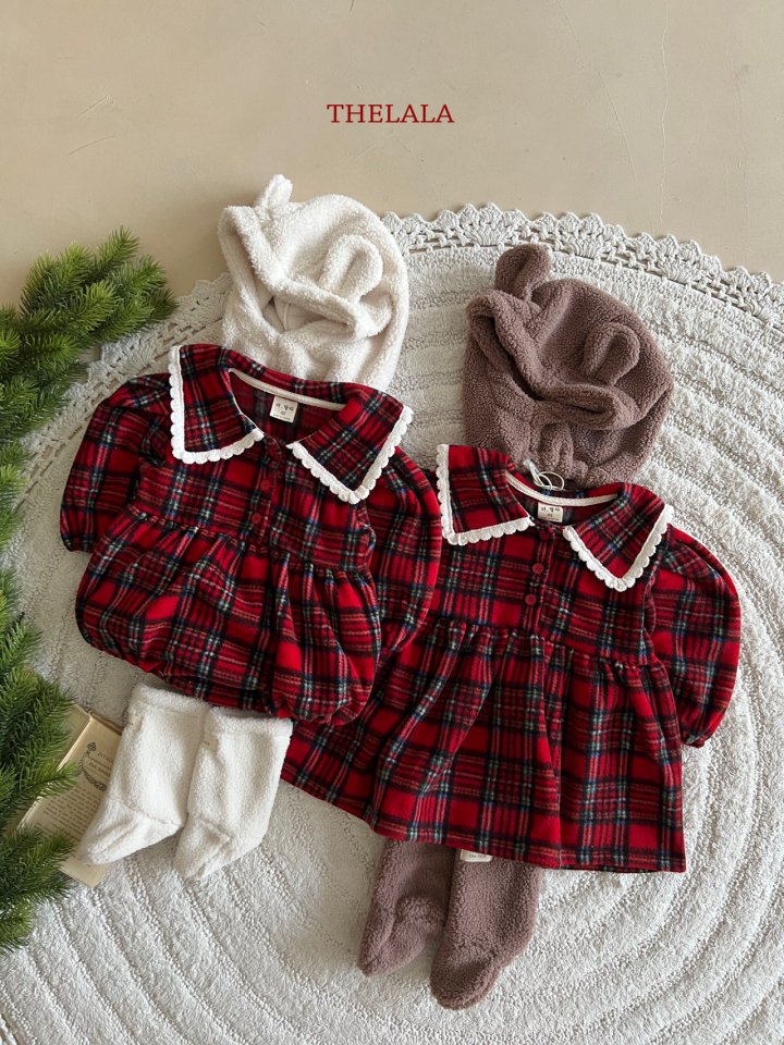 Lala - Korean Baby Fashion - #babyclothing - Sweet Check One-piece - 6