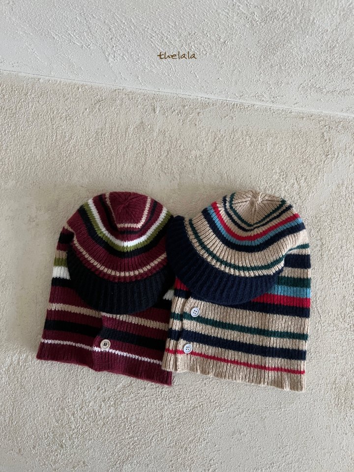 Lala - Korean Baby Fashion - #babyclothing - Wind Stripe Balaclava - 10