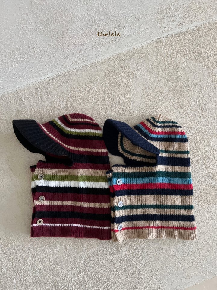 Lala - Korean Baby Fashion - #babyfashion - Wind Stripe Balaclava - 11