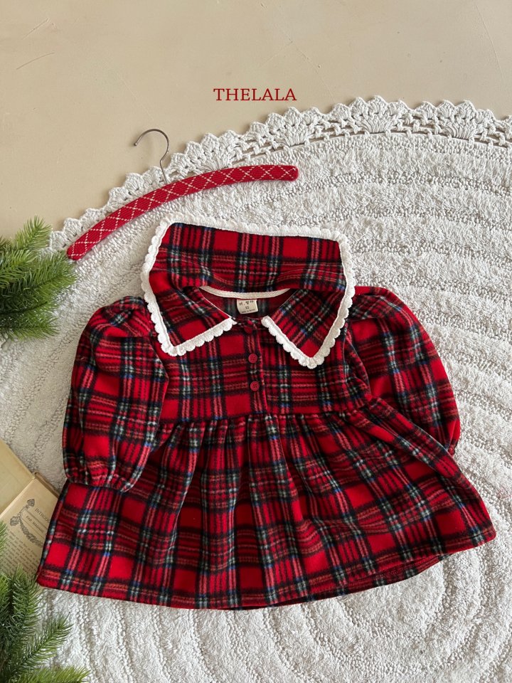Lala - Korean Baby Fashion - #babyfever - Sweet Check One-piece - 8
