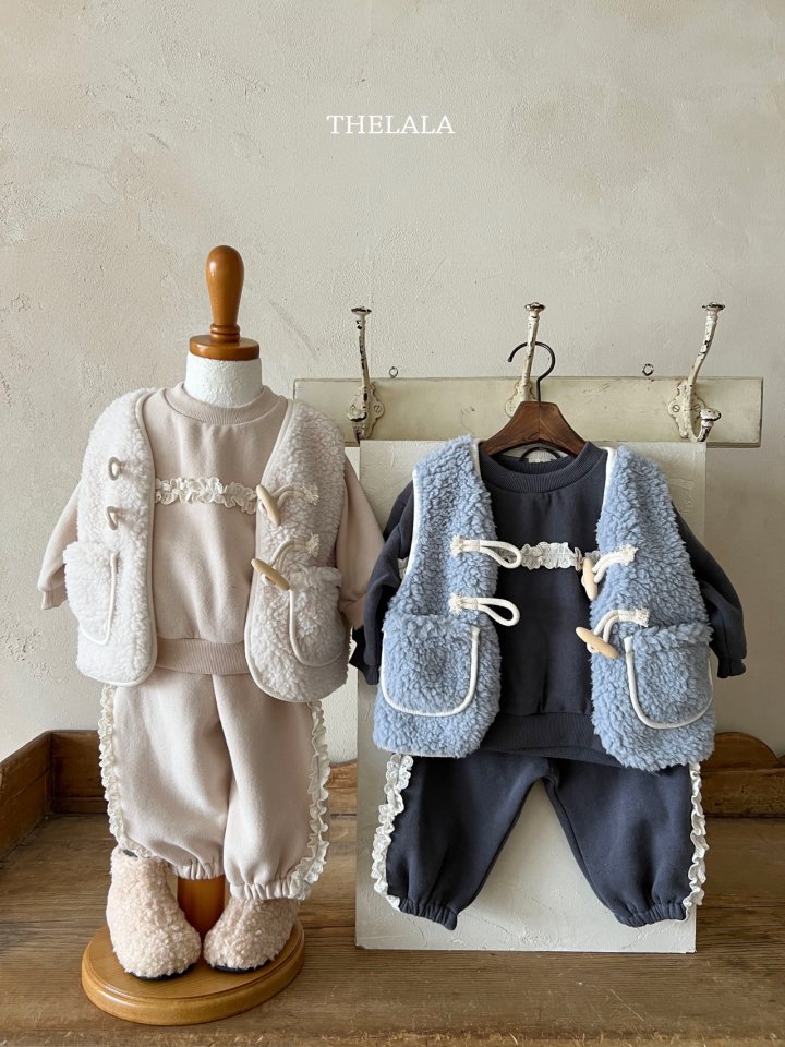 Lala - Korean Baby Fashion - #babyfever - Lace Sweatshirt - 3