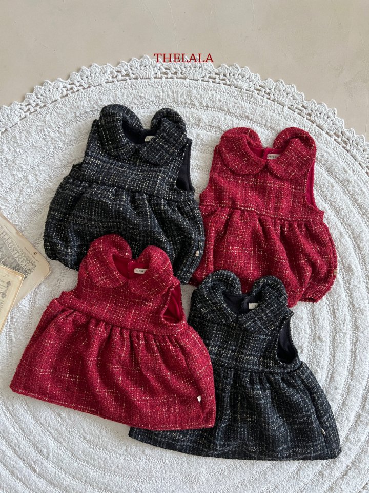 Lala - Korean Baby Fashion - #babygirlfashion - Golden One-piece - 7