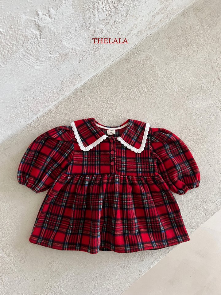 Lala - Korean Baby Fashion - #babyoninstagram - Sweet Check One-piece - 11