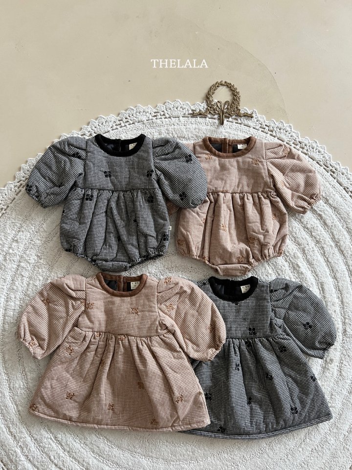 Lala - Korean Baby Fashion - #babyoninstagram - Pie Embroidery One-piece - 3