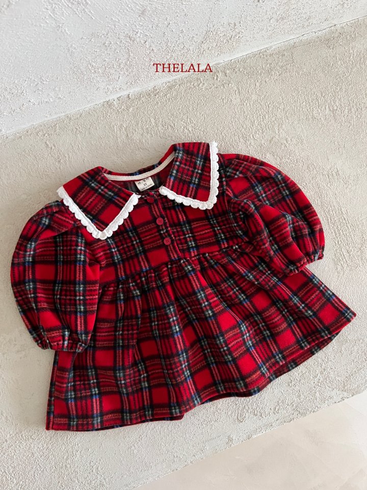 Lala - Korean Baby Fashion - #babyootd - Sweet Check One-piece - 12