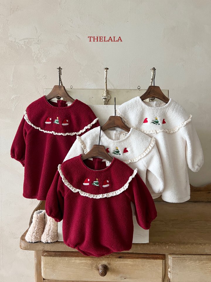 Lala - Korean Baby Fashion - #babyoutfit - Santa Cap One-piece - 4