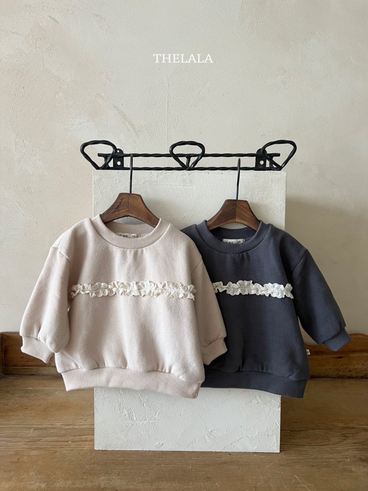 Lala - Korean Baby Fashion - #babyoutfit - Lace Sweatshirt - 8