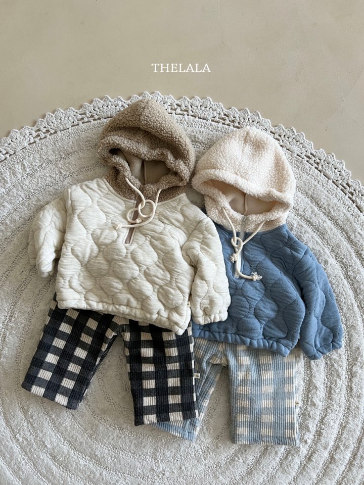 Lala - Korean Baby Fashion - #babyoutfit - Chess Bonding Pants - 8