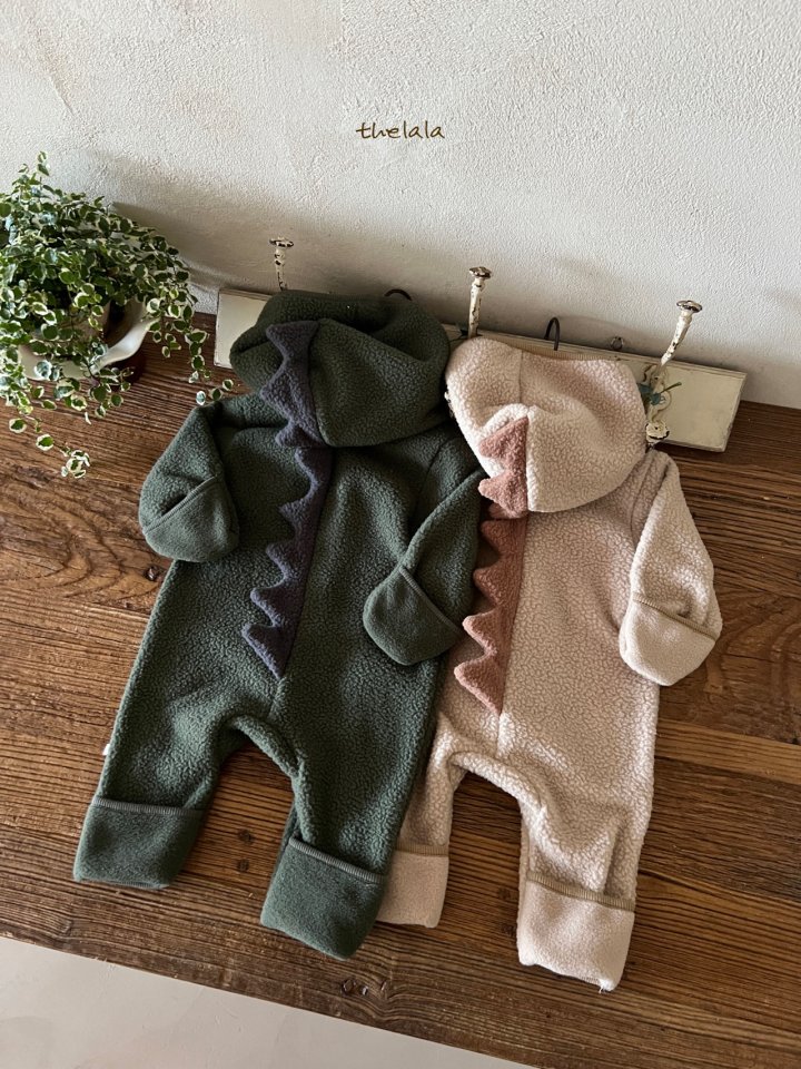 Lala - Korean Baby Fashion - #onlinebabyboutique - Puff Tyranno Suit - 3