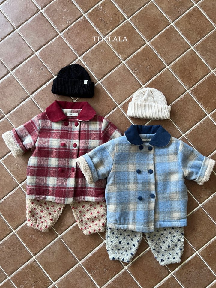 Lala - Korean Baby Fashion - #onlinebabyboutique - Monet Check Jacket - 8