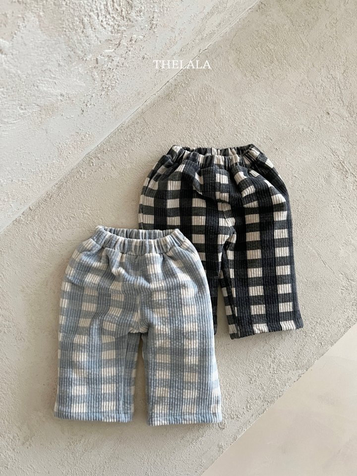 Lala - Korean Baby Fashion - #onlinebabyshop - Chess Bonding Pants - 12