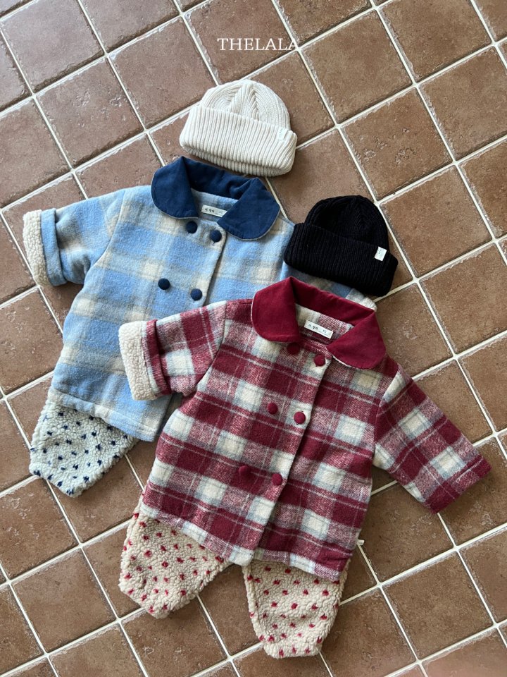 Lala - Korean Baby Fashion - #smilingbaby - Monet Check Jacket - 10