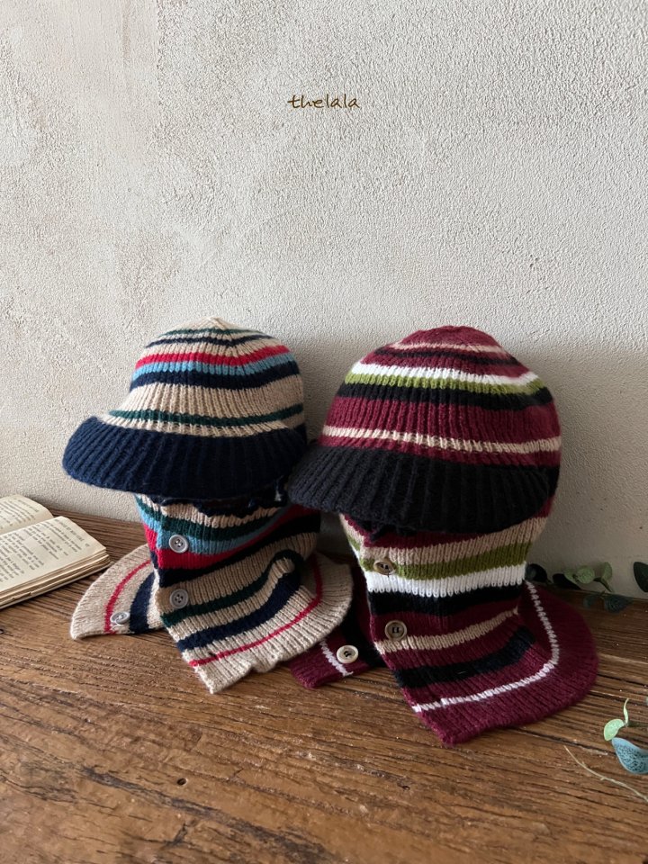 Lala - Korean Baby Fashion - #smilingbaby - Wind Stripe Balaclava - 7