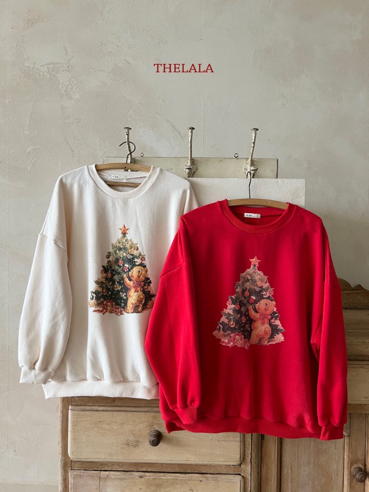 Lala - Korean Women Fashion - #momslook - Tree Bear Sweatshirt (MOM) - 7
