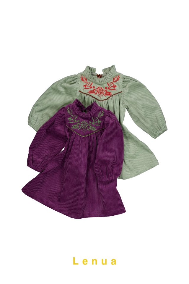 Lenua - Korean Children Fashion - #childofig - Ella Embroidery One-piece - 2