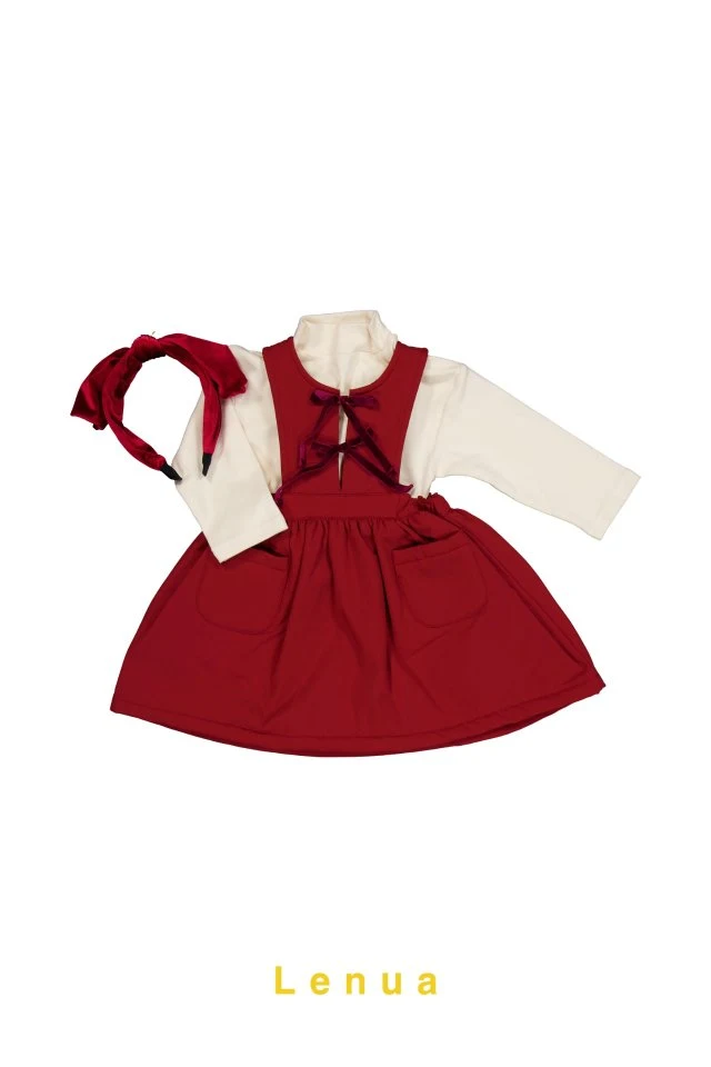Lenua - Korean Children Fashion - #designkidswear - Franc Ribbon One-piece - 7