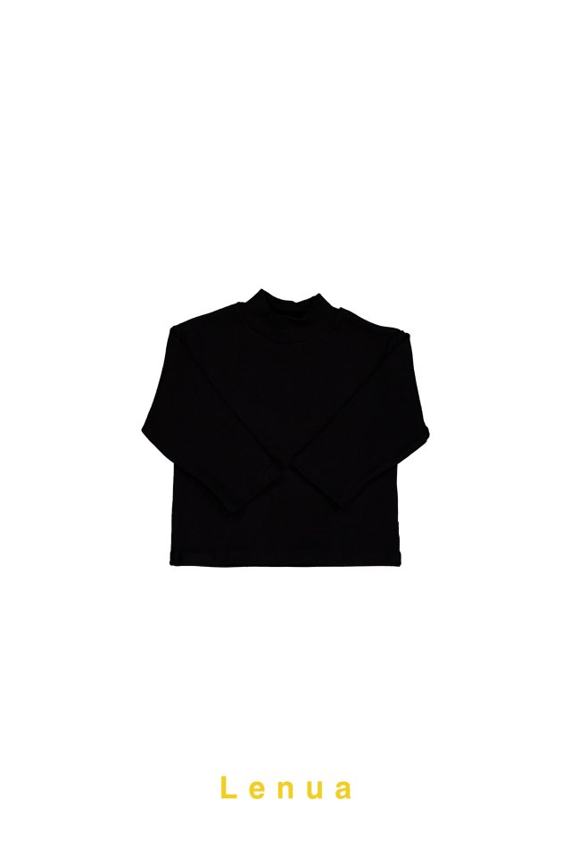 Lenua - Korean Children Fashion - #todddlerfashion - Hearts Half Turtleneck Tee - 12