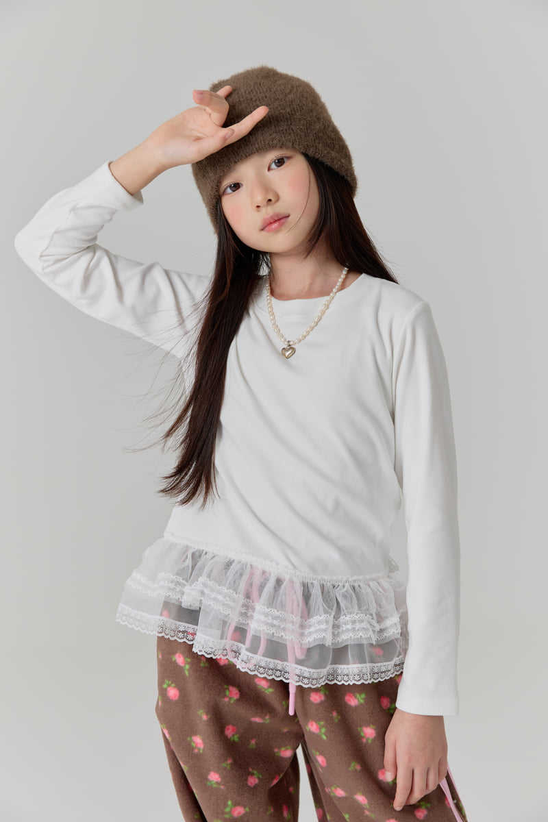 Lilas - Korean Children Fashion - #Kfashion4kids - Sweetie Lace Tee - 3