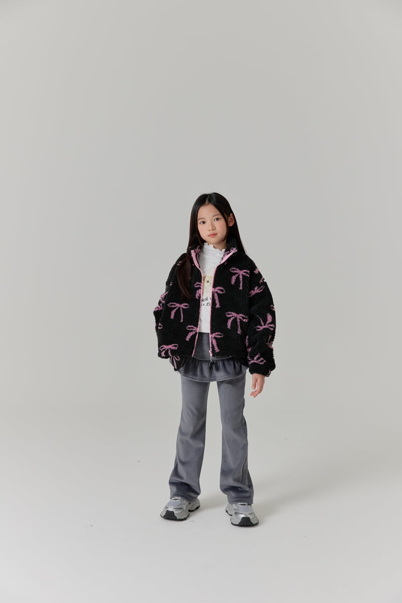Lilas - Korean Children Fashion - #Kfashion4kids - Ribbon Fleece Jacket - 5